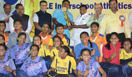 KLE Inter School Athletic Meet-Championship Trophy Gokak School