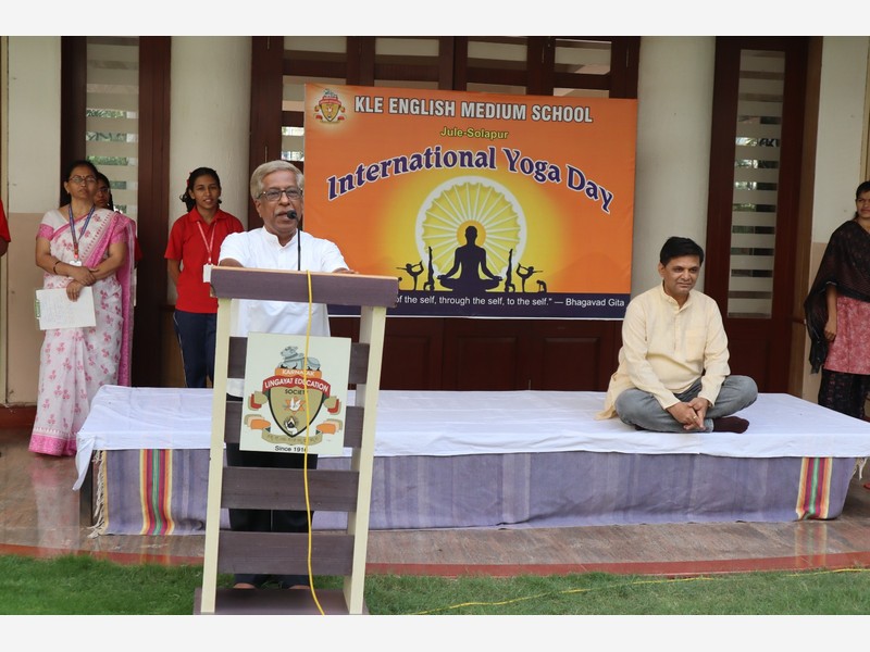 International Yoga Day 2025 Celebration at KLE School.